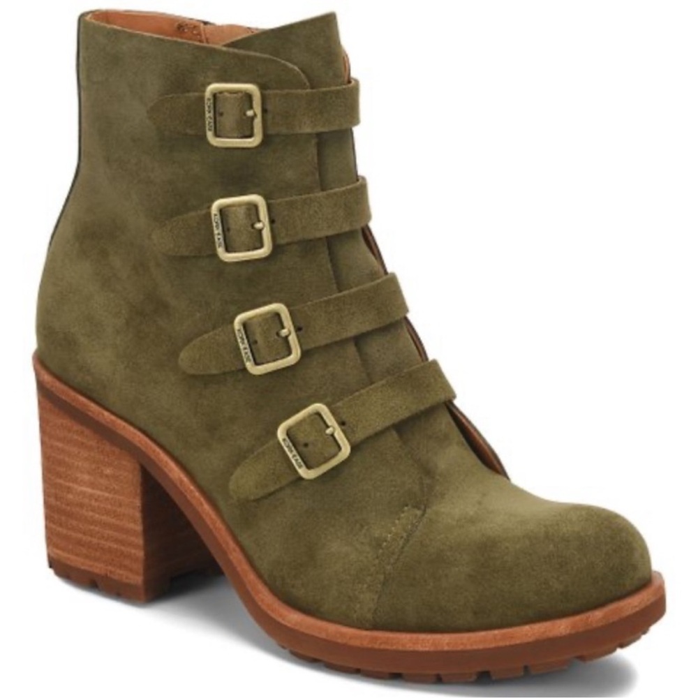 NWT Kork-Ease Green Dee Suede Ankle Boot